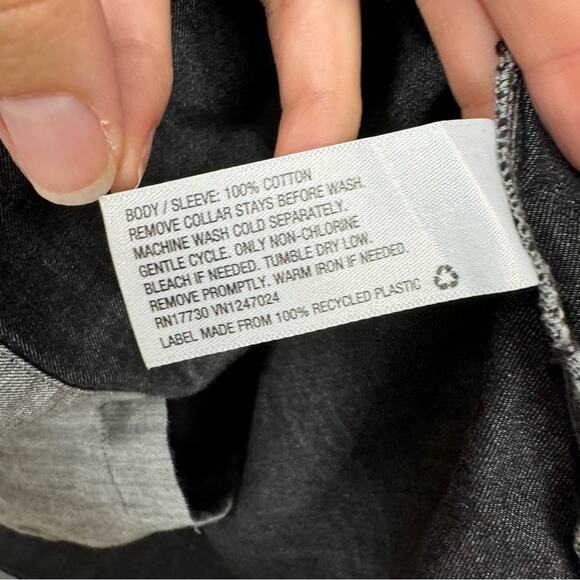 Phillip Lim x Target Black & Grey Button Down Shirt Mens XXL Casual Classic - Picture 6 of 10